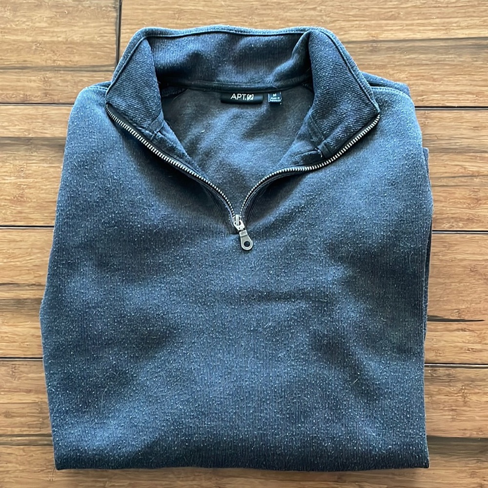 Apt. 9 Gray Quarter Zip Sweater